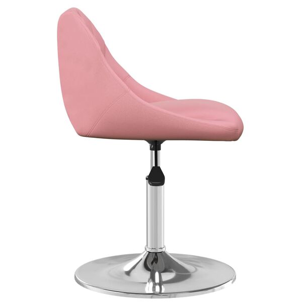 vidaXL Chaises pivotantes &agrave; manger lot de 6 Rose Velours