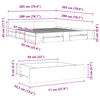 vidaXL Cadre de lit avec tiroirs sans matelas noir 200x200 cm