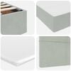 vidaXL Lit avec rangement et matelas Gris clair 90 x 200 cm Velours