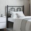 vidaXL T&ecirc;te de lit m&eacute;tal noir 75 cm