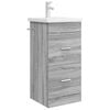 vidaXL Meuble de salle de bain avec &eacute;vier Sonoma gris