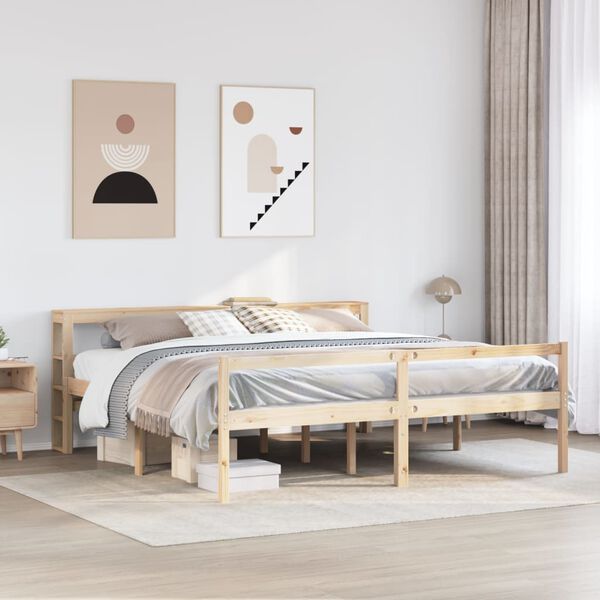 vidaXL Lit pour personne &acirc;g&eacute;e avec t&ecirc;te de lit sans matelas 180x200 cm