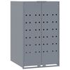 vidaXL Rangement &agrave; roulettes pour poubelles pour 2 bacs gris acier