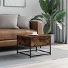 vidaXL Table basse ch&ecirc;ne fum&eacute; 51x51x40 cm bois d'ing&eacute;nierie