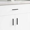 vidaXL Poign&eacute;e 2 pcs Noir 106 x 7,4 x 15,5 mm Aluminium