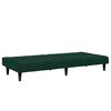 vidaXL Canap&eacute;-lit &agrave; 2 places avec repose-pied vert fonc&eacute; velours