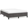 vidaXL Cadre de lit sans matelas gris fonc&eacute; 137x190 cm velours