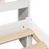 vidaXL Lit biblioth&egrave;que sans matelas blanc 140x190 cm bois pin massif