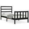 vidaXL Cadre de lit sans matelas noir 100x200 cm bois massif de pin