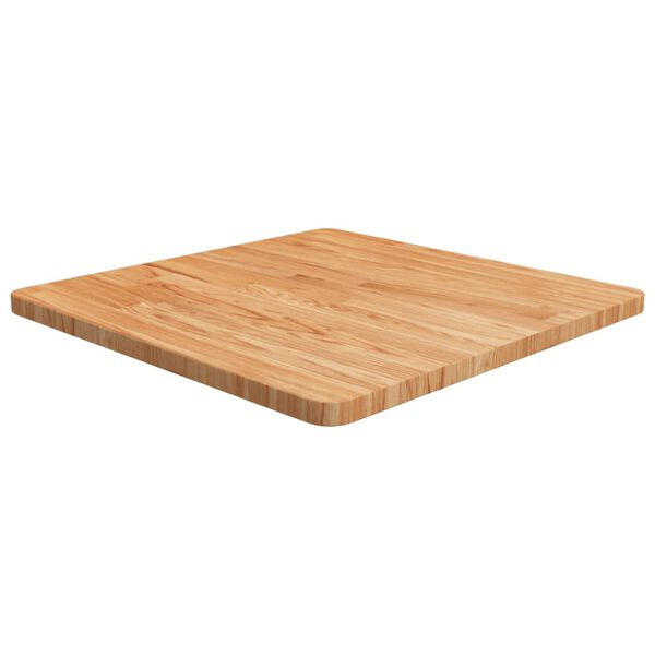vidaXL Dessus de table carr&eacute; Marron clair60x60x2,5cm Bois ch&ecirc;ne trait&eacute;
