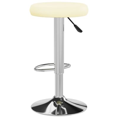 vidaXL Tabourets de bar lot de 2 crème similicuir