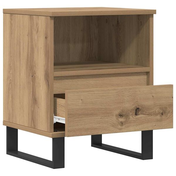 vidaXL Tables de chevet 2 pcs ch&ecirc;ne artisanal 40x35x50 cm