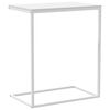 vidaXL Table d'appoint Blanc 55x35x66 cm Bois d'ing&eacute;nierie
