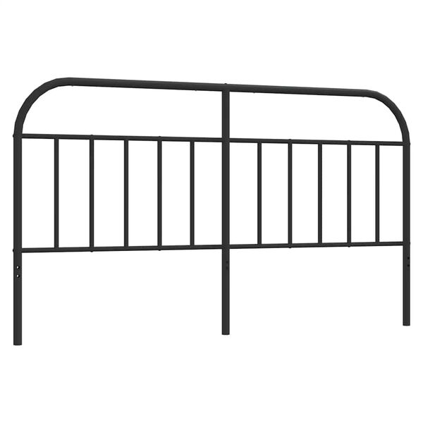 vidaXL T&ecirc;te de lit m&eacute;tal noir 160 cm
