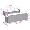 vidaXL Ensemble de canap&eacute; de jardin 9 pcs Noir et Cr&egrave;me polyrotin