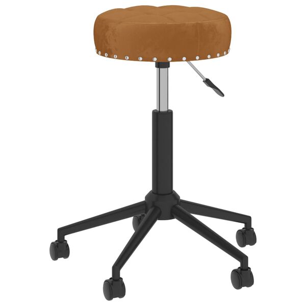 vidaXL Chaises pivotantes &agrave; manger lot de 2 marron velours