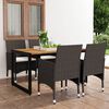 vidaXL Ensemble &agrave; manger de jardin 5 pcs Marron