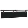vidaXL T&ecirc;te de lit suspendue Ray&eacute; Marron fonc&eacute; 210 x 55 x 5 cm tissu