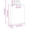 vidaXL Sacs en papier 50 pcs avec poign&eacute;es bleu 32x12x42 cm