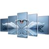 vidaXL Set de toiles murales imprim&eacute;es Cygnes 200 x 100 cm