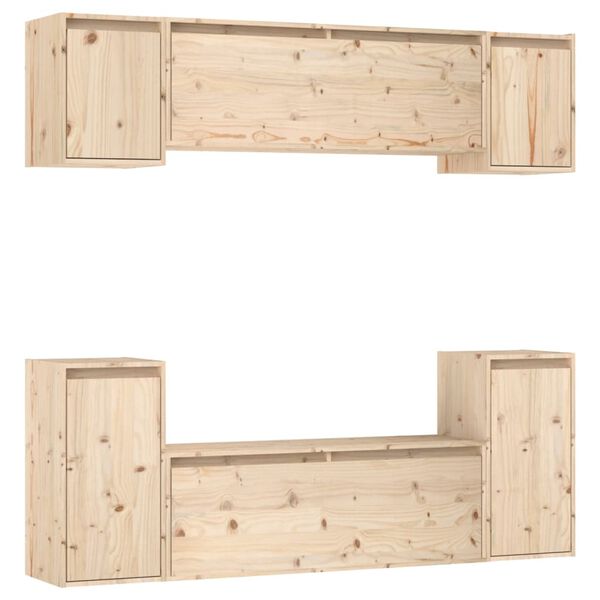 vidaXL Meubles TV 6 pcs Bois massif de pin