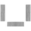 vidaXL Ensemble meuble TV 6 pcs Gris Sonoma Bois d'ing&eacute;nierie