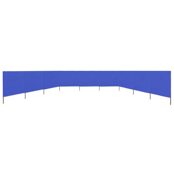 vidaXL Paravent 9 panneaux Tissu 1200 x 80 cm Bleu azur&eacute;
