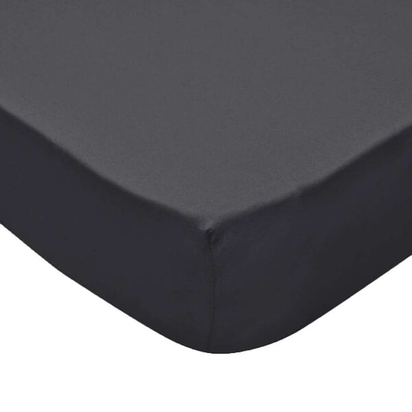 vidaXL Draps-housses lits &agrave; eau 2 pcs 1,6x2 m Jersey coton anthracite
