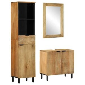 vidaXL Ensemble de meubles de salle de bain 3 pcs marron