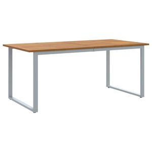 vidaXL Table de jardin pour repas Gris 180 x 90 x 75 cm