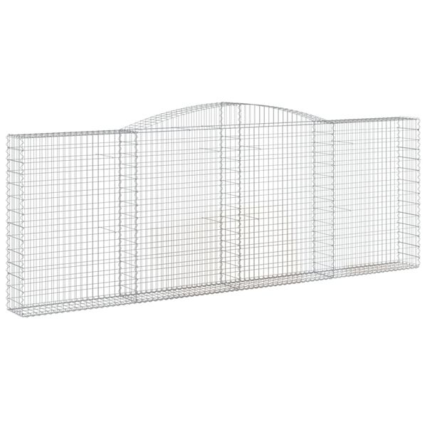 vidaXL Paniers &agrave; gabions arqu&eacute;s 6 pcs 400x30x140/160 cm Fer galvanis&eacute;