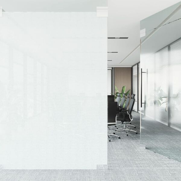 vidaXL Film de fen&ecirc;tre statique d&eacute;poli blanc 45x1000cm PVC