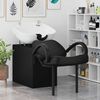 vidaXL Fauteuil de shampooing Noir et Blanc 136 x 60 x 92 cm PVC
