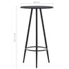 vidaXL Ensemble de bar 5 pcs Similicuir Noir