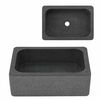 vidaXL Lavabo 45 x 30 x 15 cm Pierre de rivi&egrave;re Noir