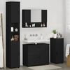 vidaXL Ensemble de mobilier de salle de bain avec tiroir 4 pcs Noir
