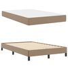 vidaXL Cadre de lit avec matelas Cappuccino 120 x 200 cm tissu