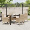vidaXL Ensemble de salle &agrave; manger pour jardin 5 pcs Beige polyrotin