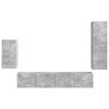 vidaXL Ensemble meuble TV 4 pcs Gris b&eacute;ton Bois d'ing&eacute;nierie