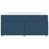 vidaXL Cadre de lit avec matelas Bleu 140 x 200 cm tissu