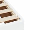 vidaXL Sommier à lattes de lit avec matelas Blanc 200x200cm Similicuir