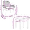vidaXL Ensemble &agrave; manger jardin coussins 5 pcs gris poly rotin verre