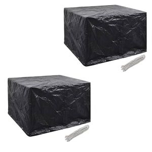 vidaXL Housses de salon de jardin 2 pcs Rotin 8 &oelig;illets 113x113 cm