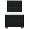 vidaXL Sommier &agrave; lattes de lit avec matelas Noir 90x200 cm Velours