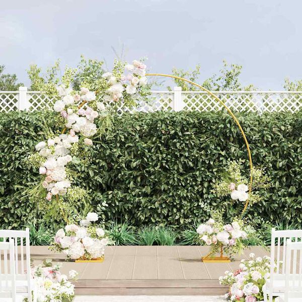 vidaXL Arche de mariage Dor&eacute; 220 x 45 x 200 cm Acier