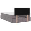 VidaXL Lit ottoman avec matelas & LED gris 120x190cm similicuir