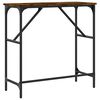 vidaXL Table console ch&ecirc;ne fum&eacute; 75x32x75 cm bois d'ing&eacute;nierie