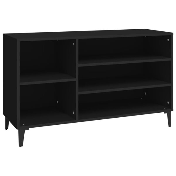 vidaXL Armoire &agrave; chaussures Noir 102x36x60 cm Bois d'ing&eacute;nierie