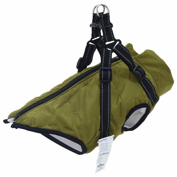 vidaXL Manteau pour chien Vert arm&eacute;e L36 Fleece et Polyester