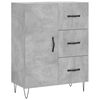 vidaXL Buffet gris b&eacute;ton 69,5x34x90 cm bois d'ing&eacute;nierie
